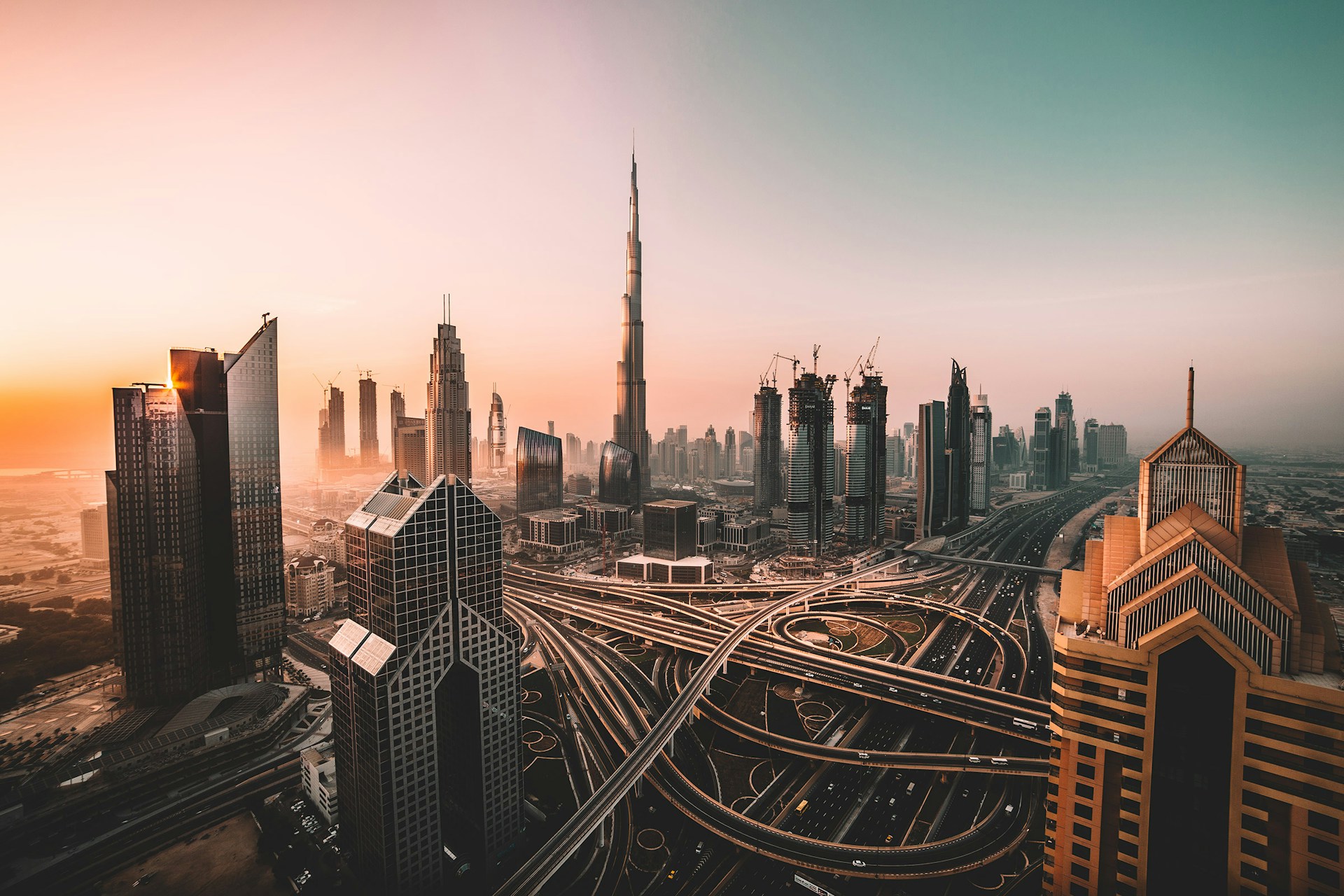 Dubai skyline with Burj Khalifa