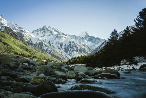 Himalayan mountains in Nepal