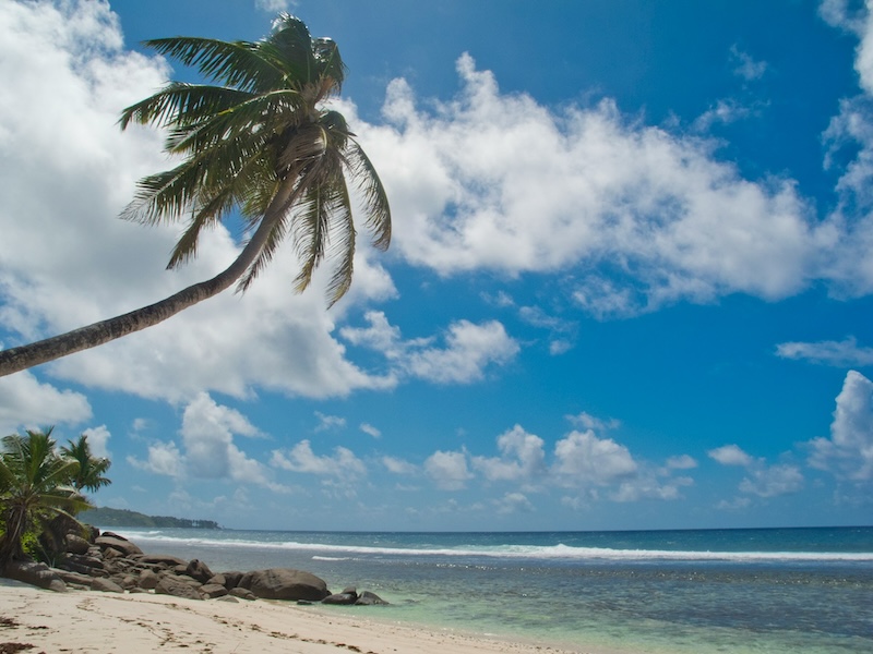 Pristine beach in Seychelles